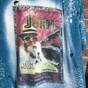 Elton John oversize distressed -shirt